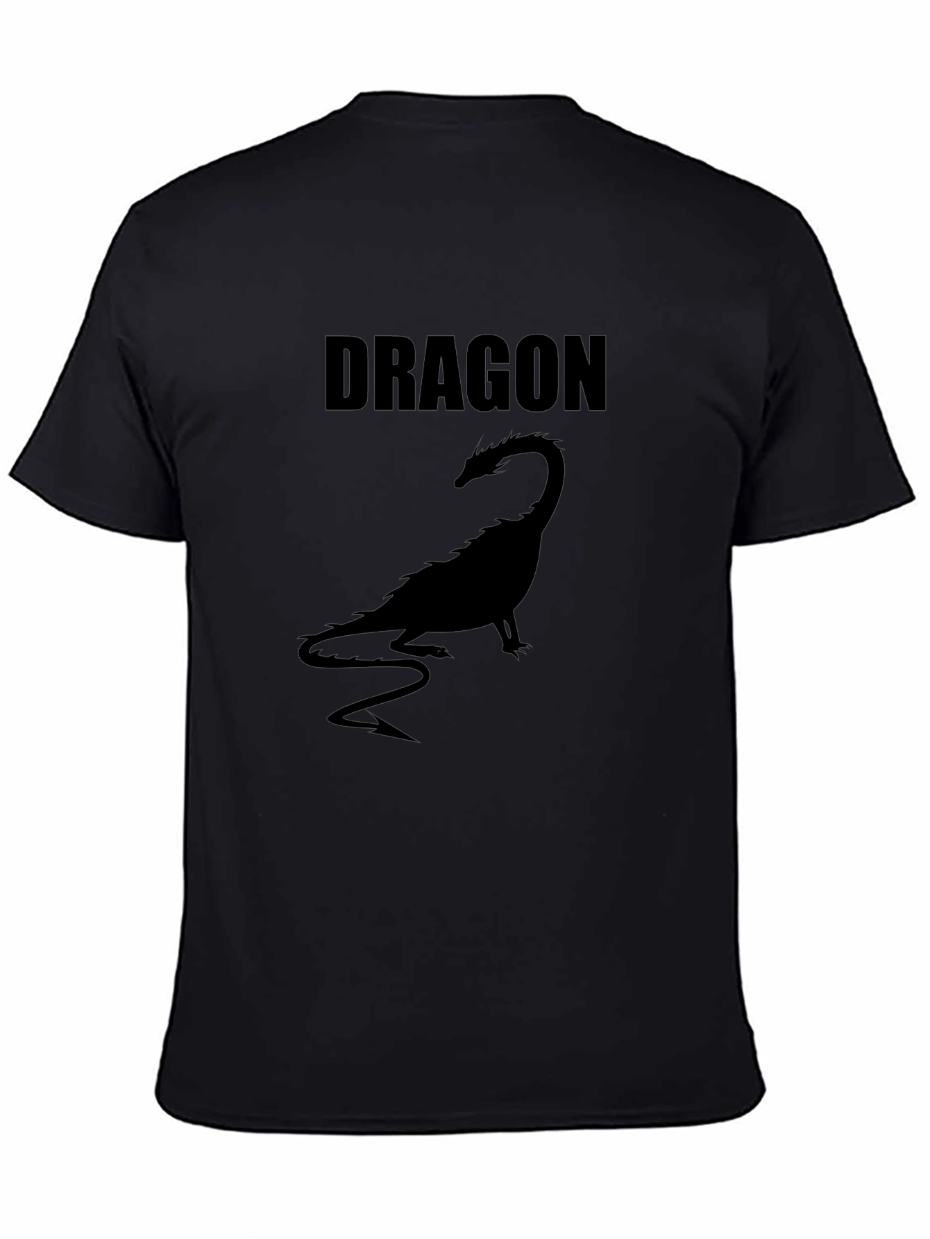 Mens Black Dragon Graphic T-Shirt