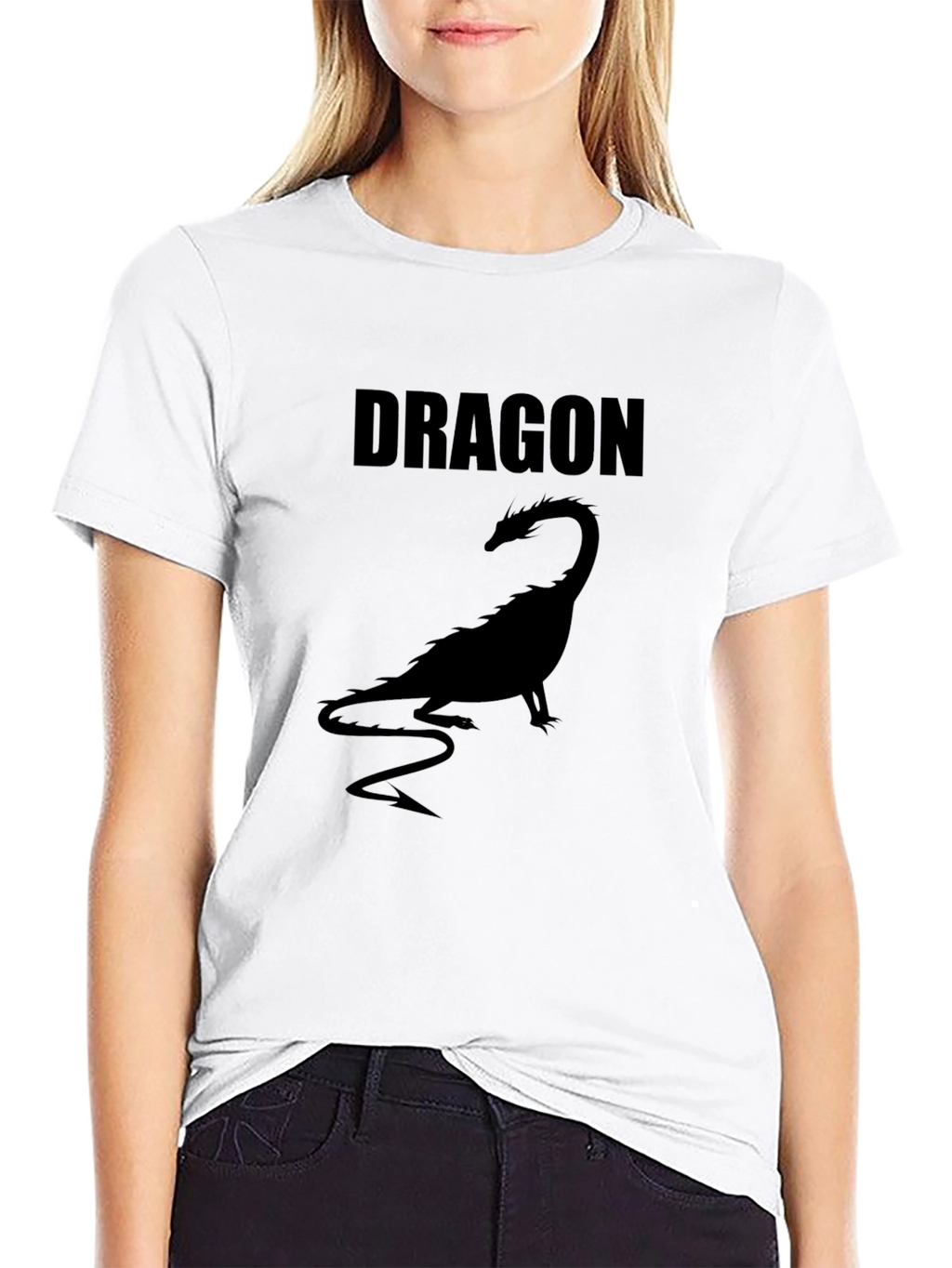 Mens Black Dragon Graphic T-Shirt