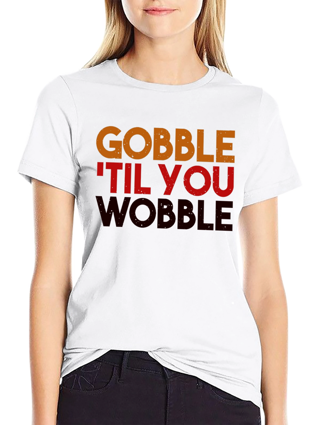 Gobble Til You Wobble Thanksgiving T-Shirt