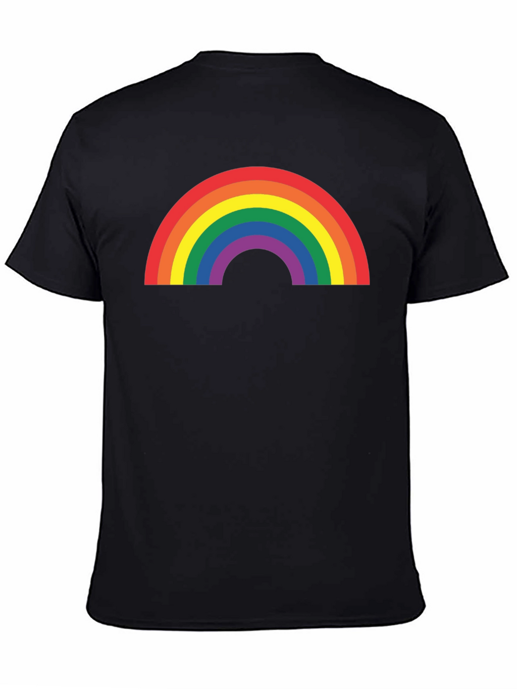 Rainbow Pride Graphic T-Shirt - Black Cotton Blend