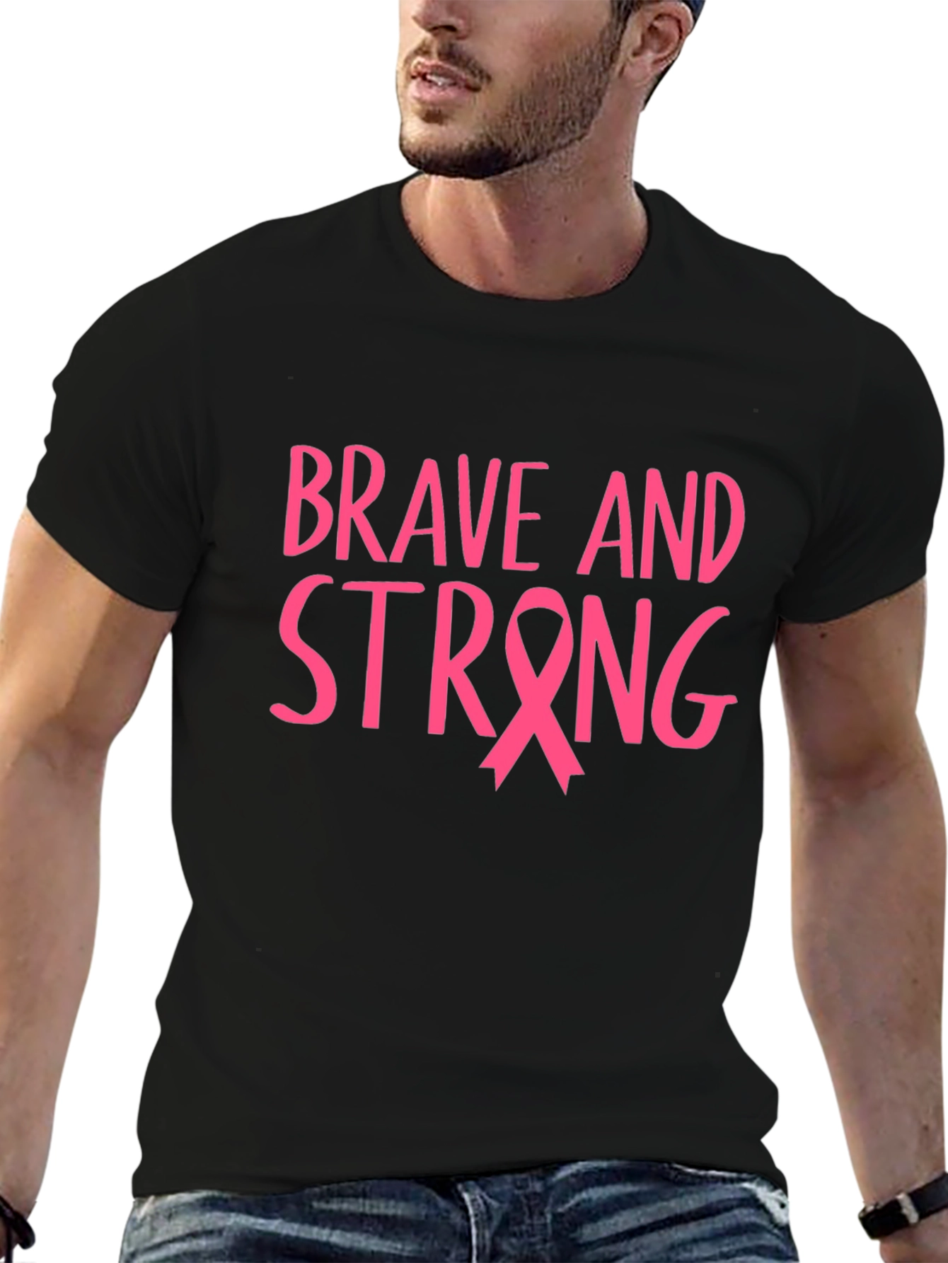 Brave and Strong Breast Cancer Awareness Tee