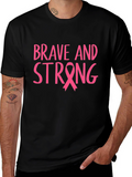 Brave and Strong Breast Cancer Awareness Tee