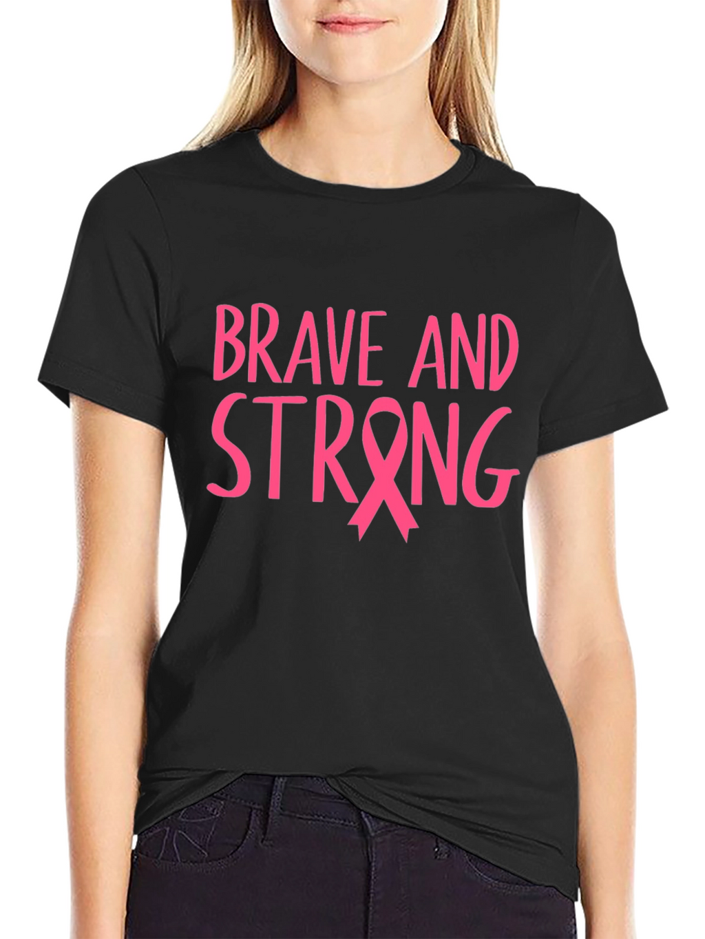 Brave and Strong Breast Cancer Awareness Tee