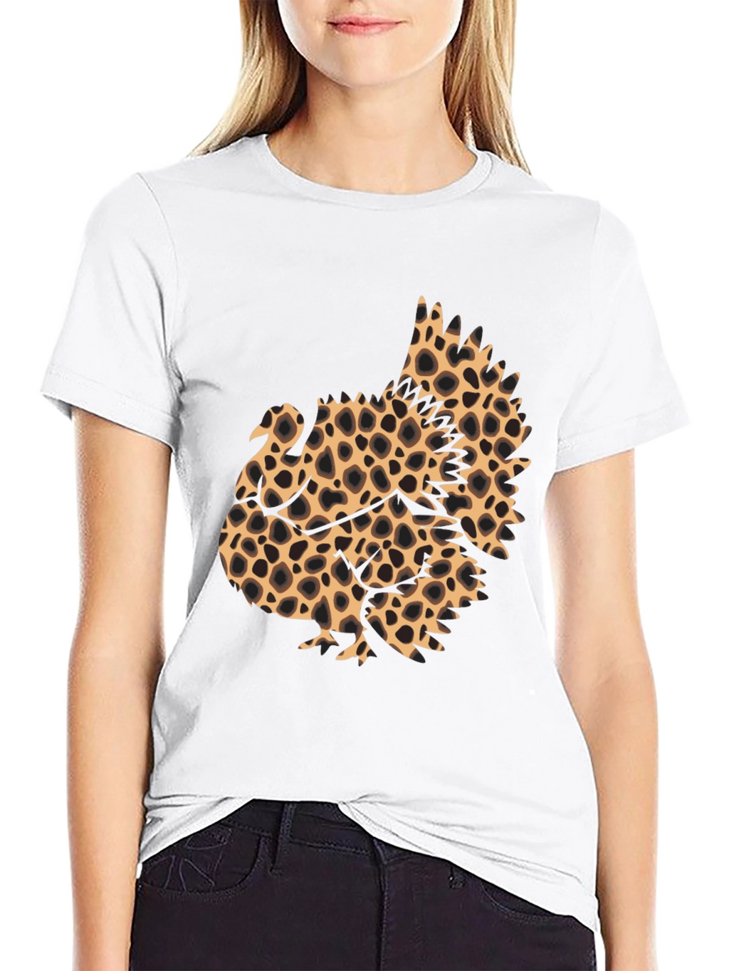 Leopard Turkey Graphic Tee - Thanksgiving Style