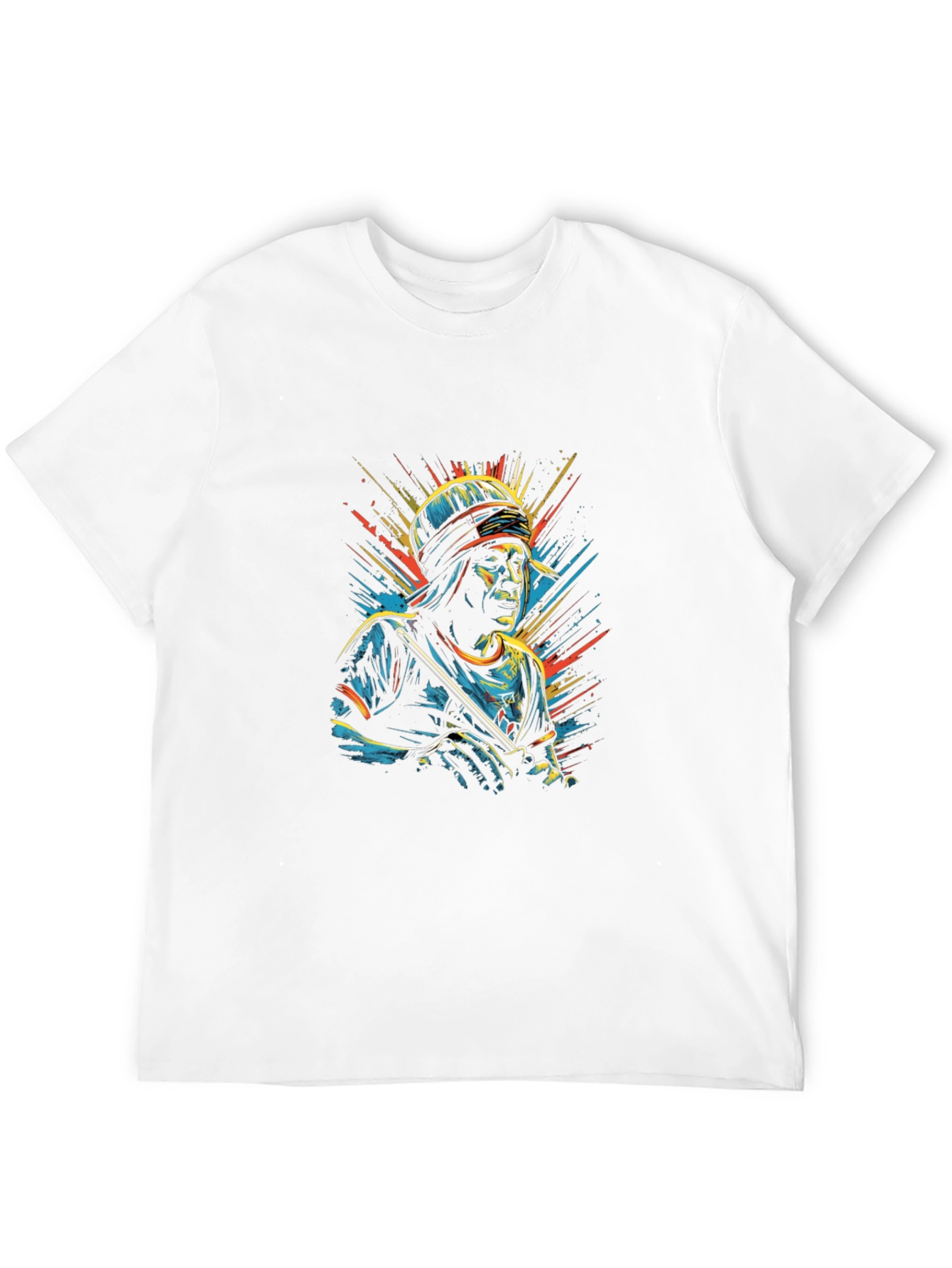 Cool Graphic T-Shirt - Man with Flute Design