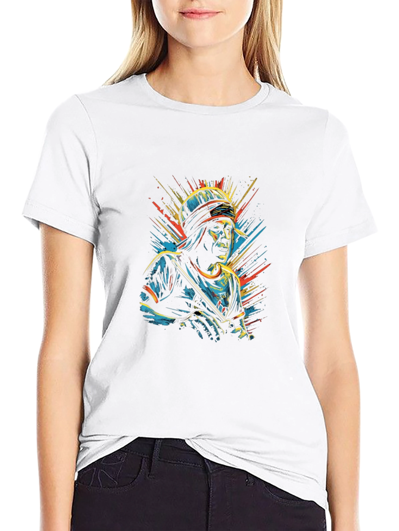 Cool Graphic T-Shirt - Man with Flute Design
