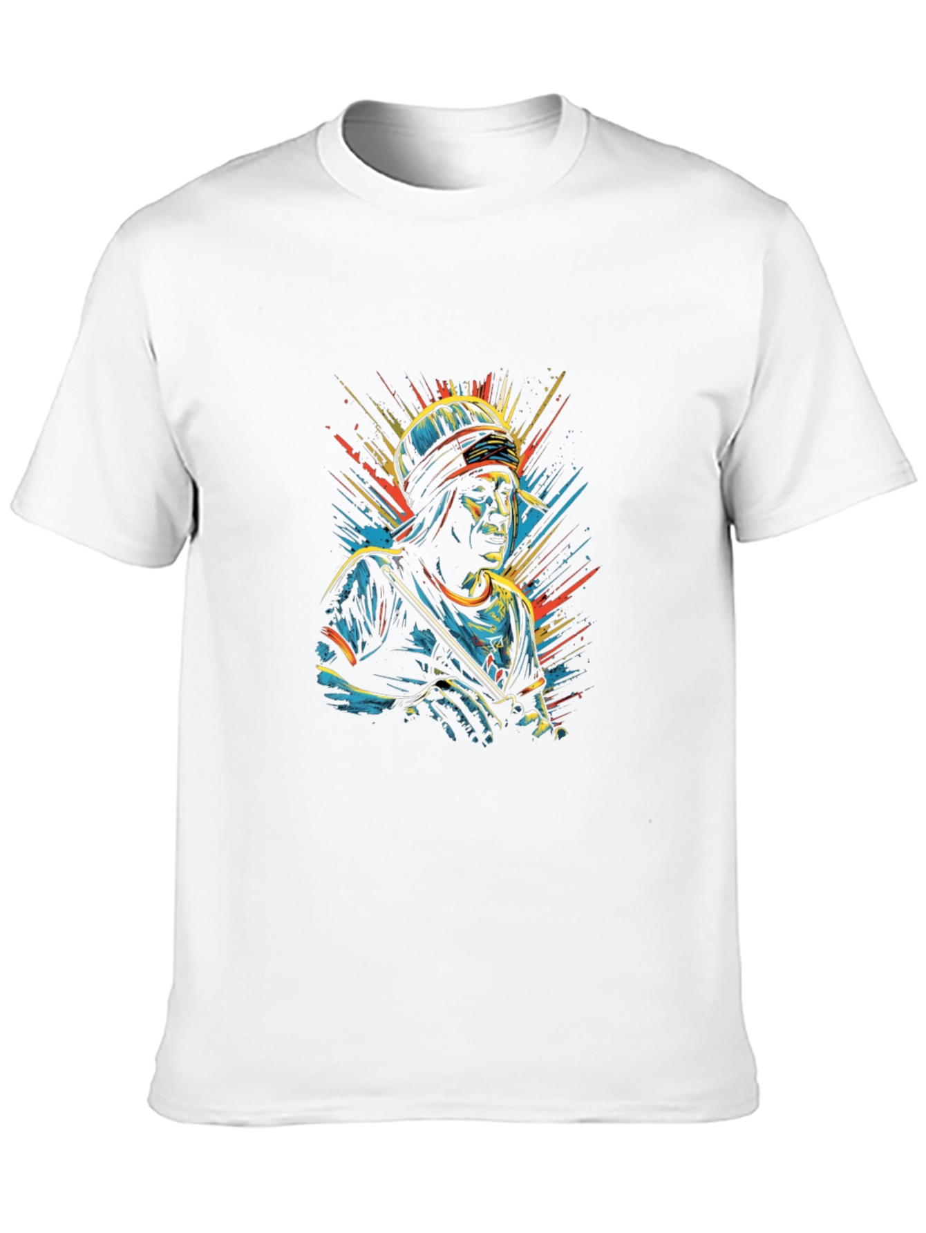 Cool Graphic T-Shirt - Man with Flute Design