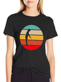 Retro Golfer Graphic Tee - Black