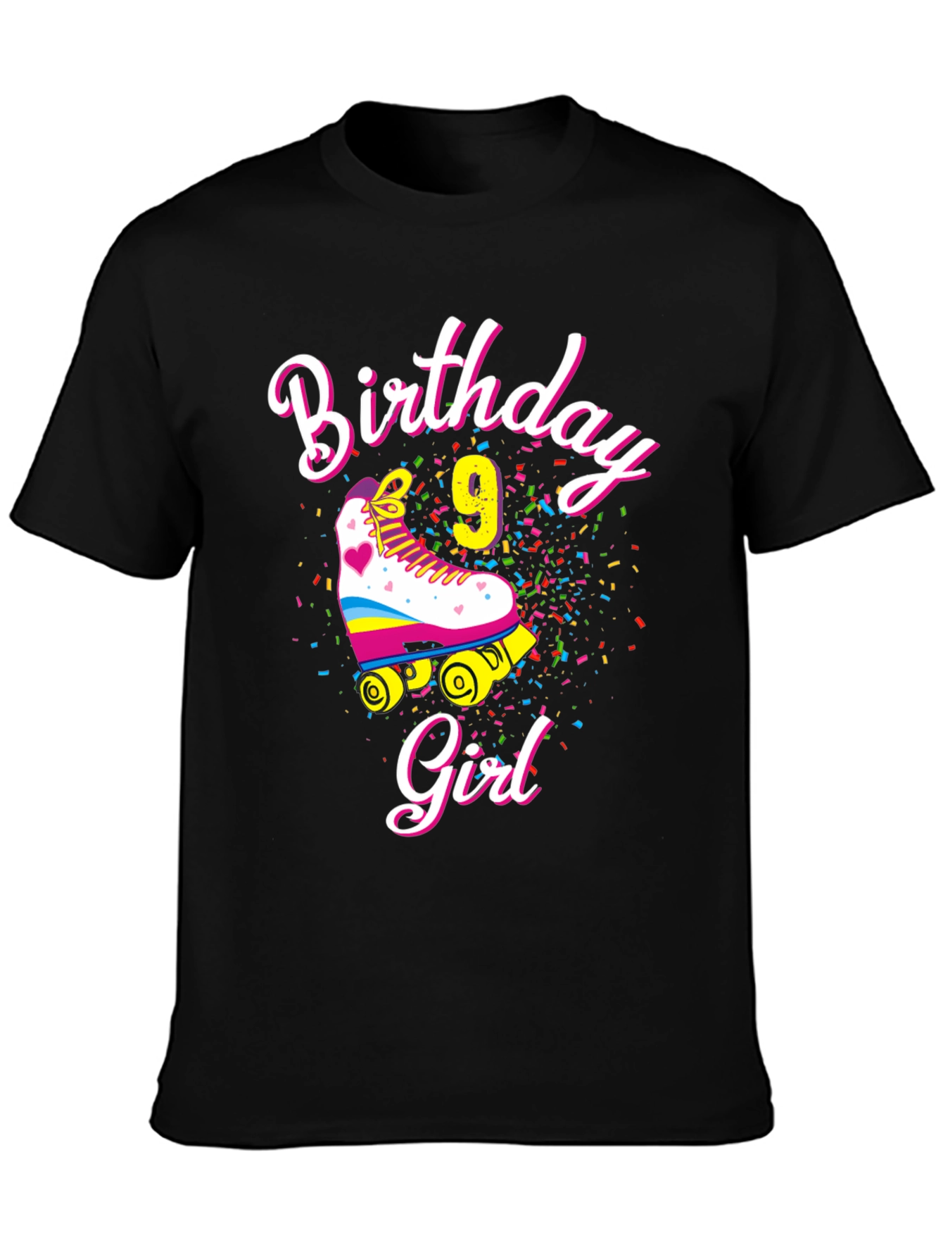 Birthday Girl 9 Roller Skate T-Shirt
