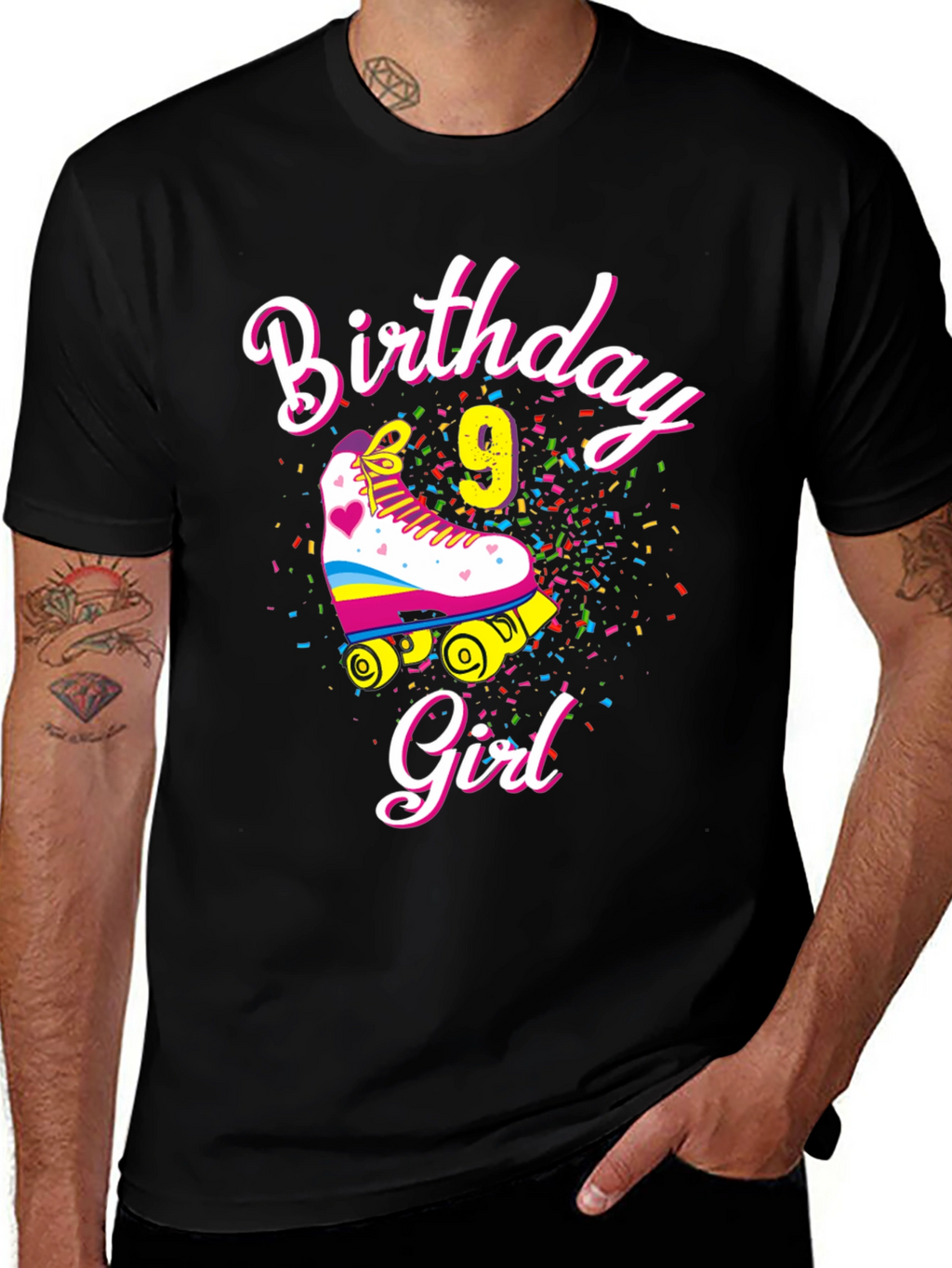 Birthday Girl 9 Roller Skate T-Shirt