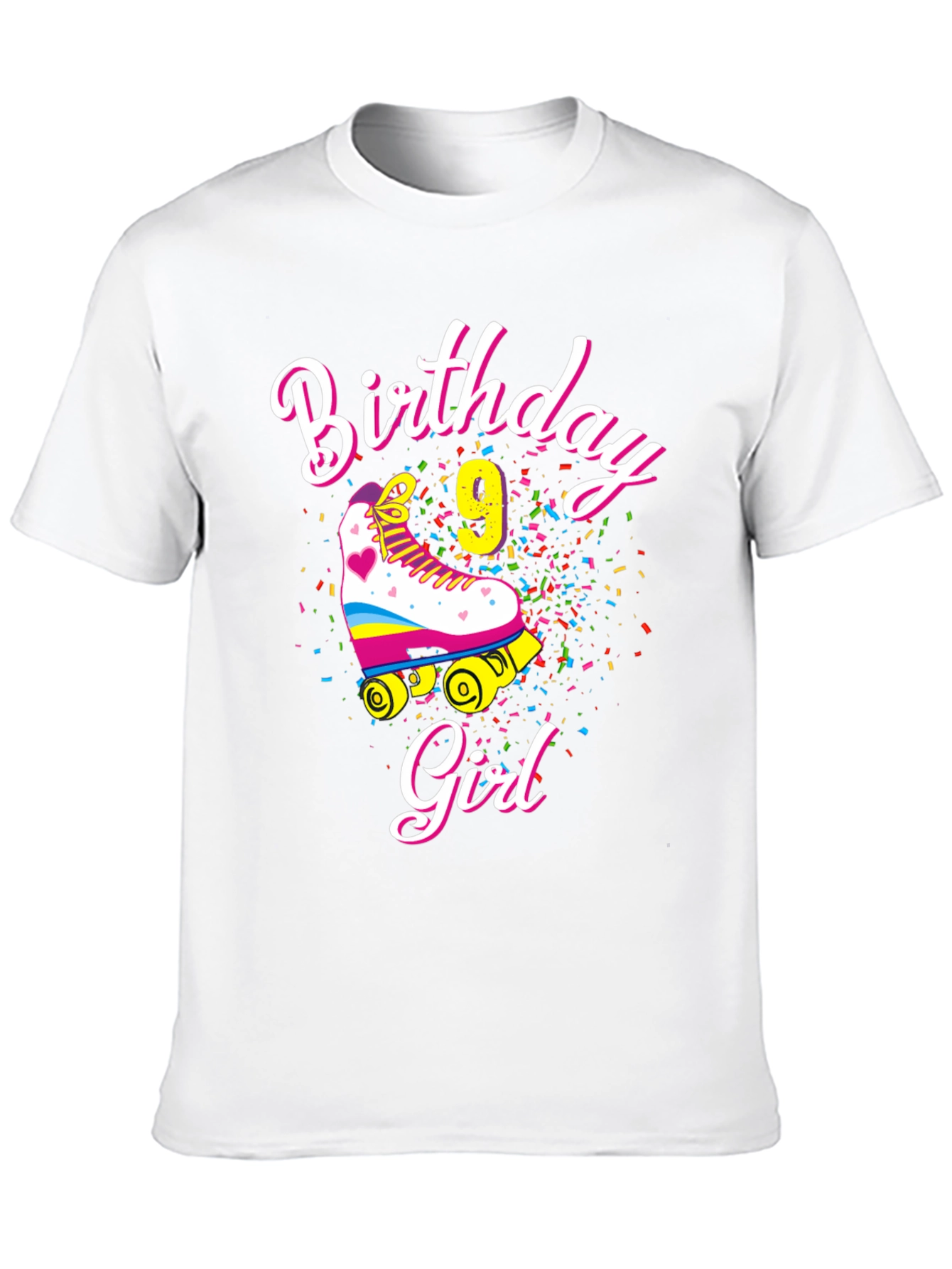 Birthday Girl 9 Roller Skate T-Shirt