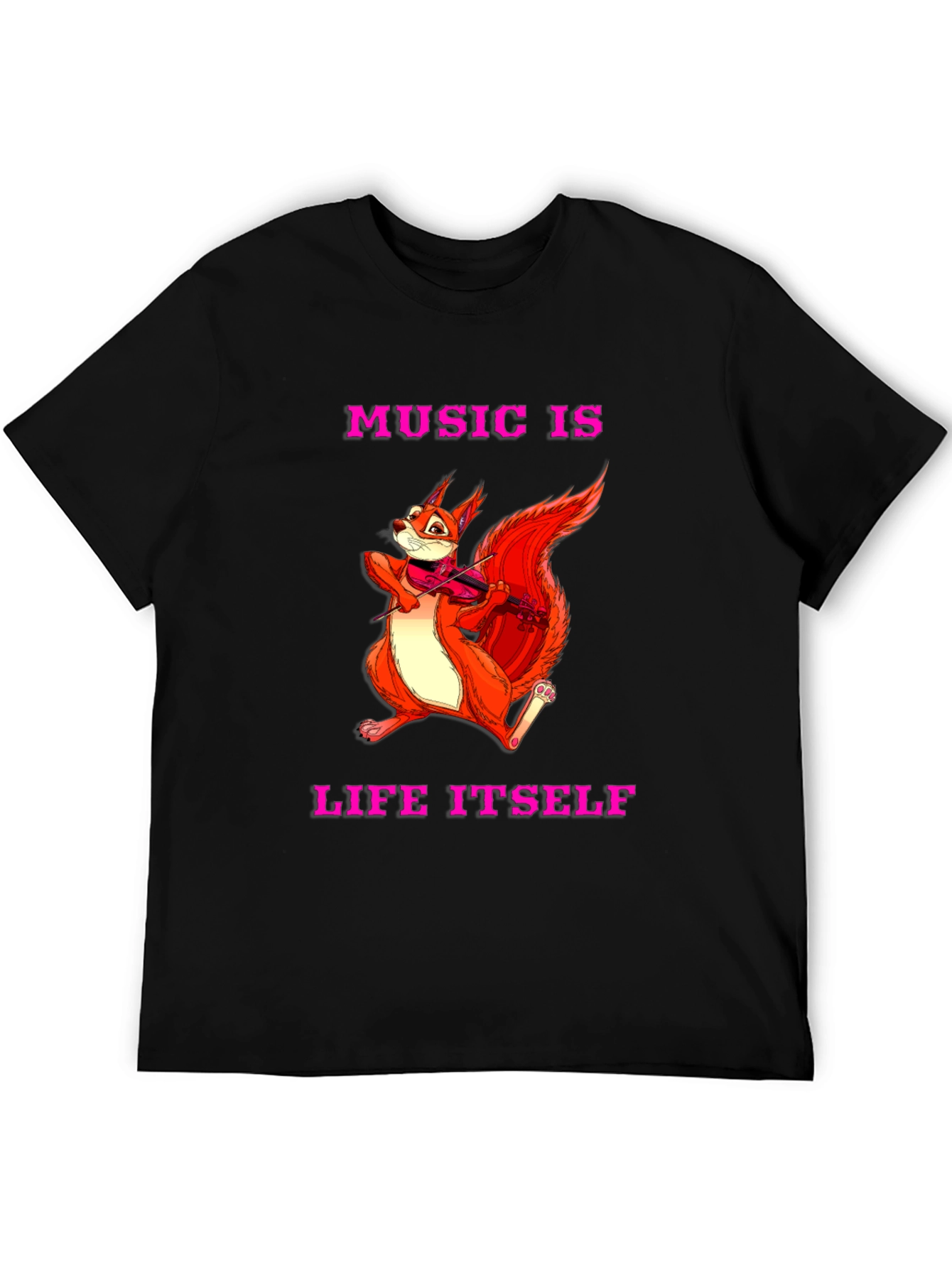 Music is Life Squirrel Tee