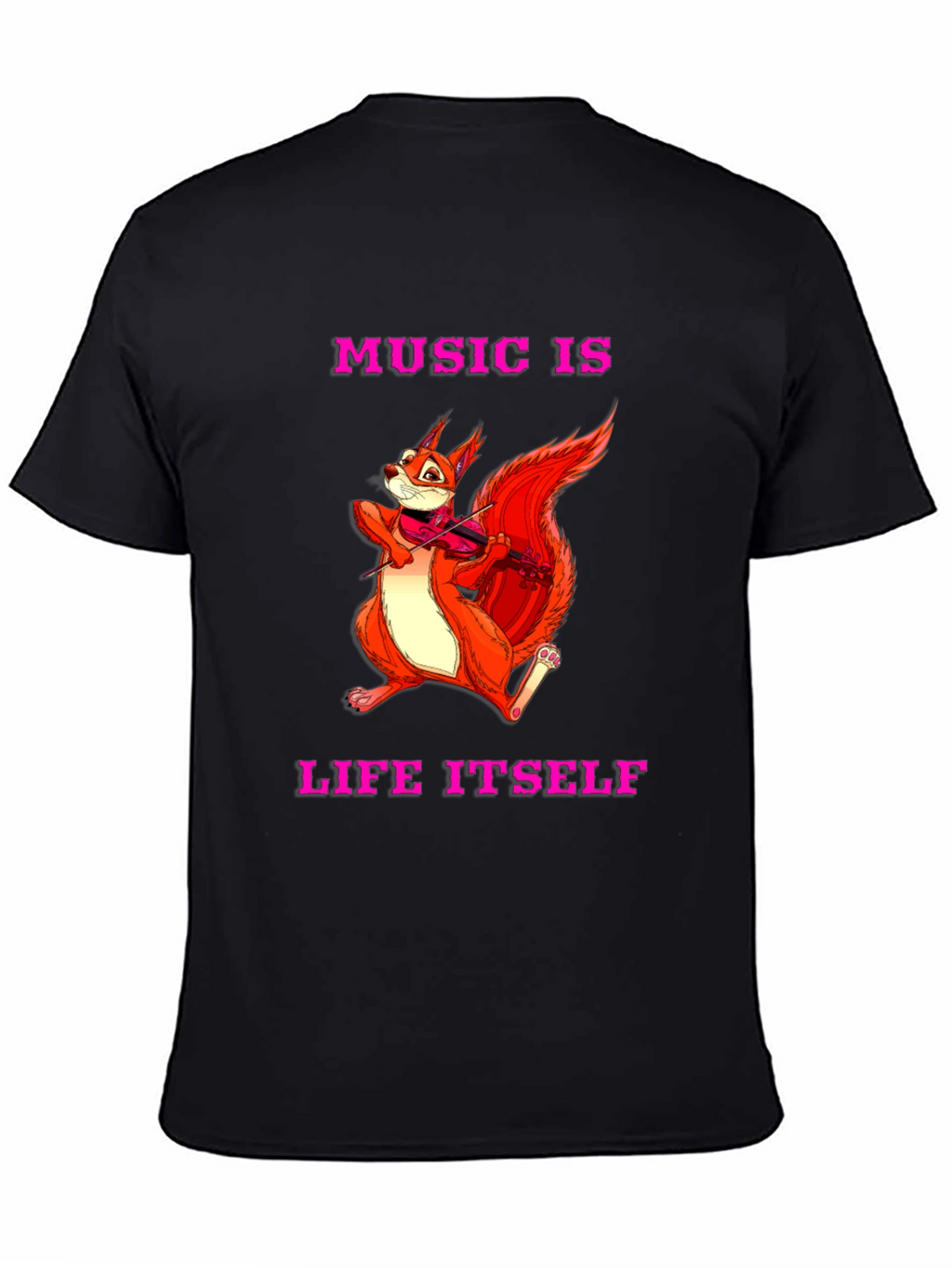 Music is Life Squirrel Tee