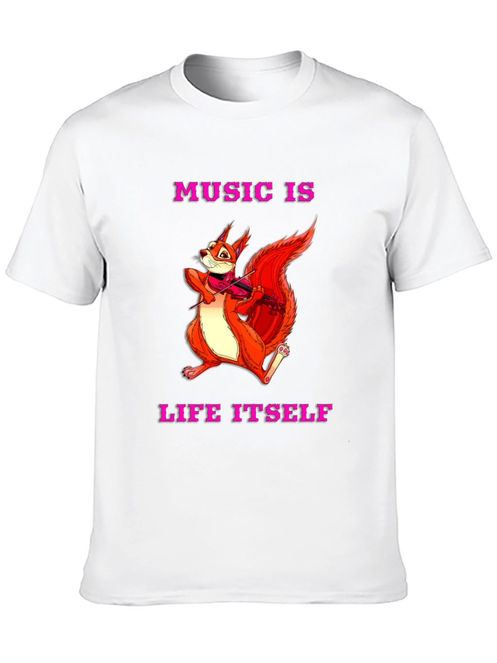 Music is Life Squirrel Tee