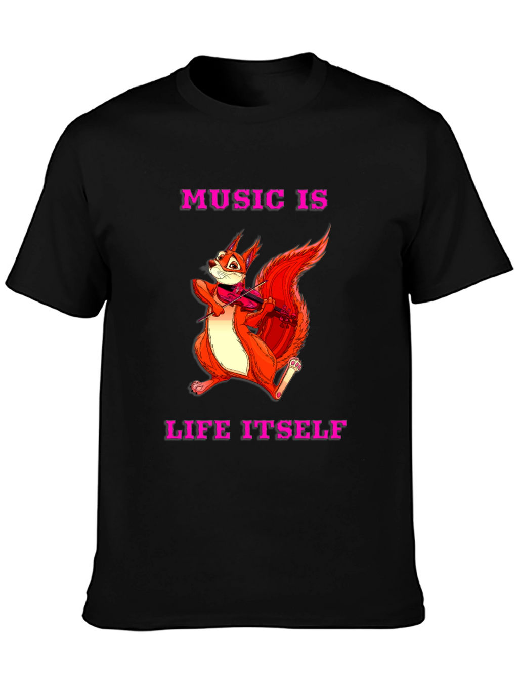 Music is Life Squirrel Tee