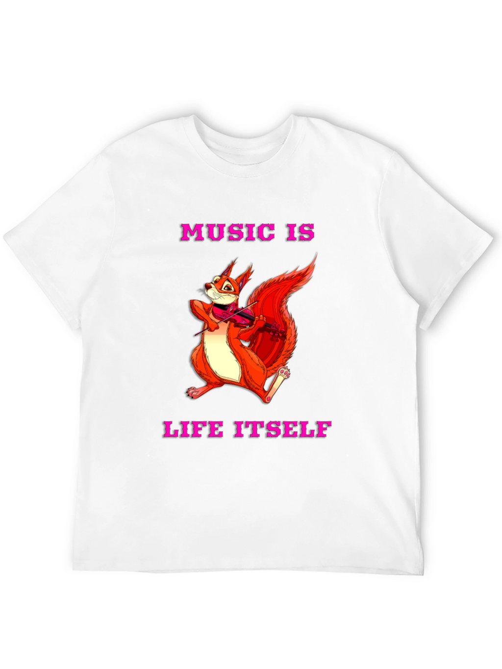 Music is Life Squirrel Tee