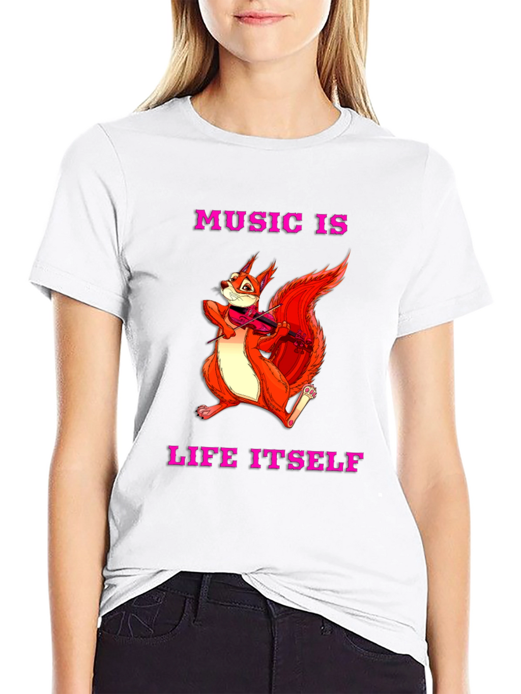 Music is Life Squirrel Tee
