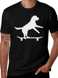 Skateboarding Dog Graphic Tee - Cool & Casual