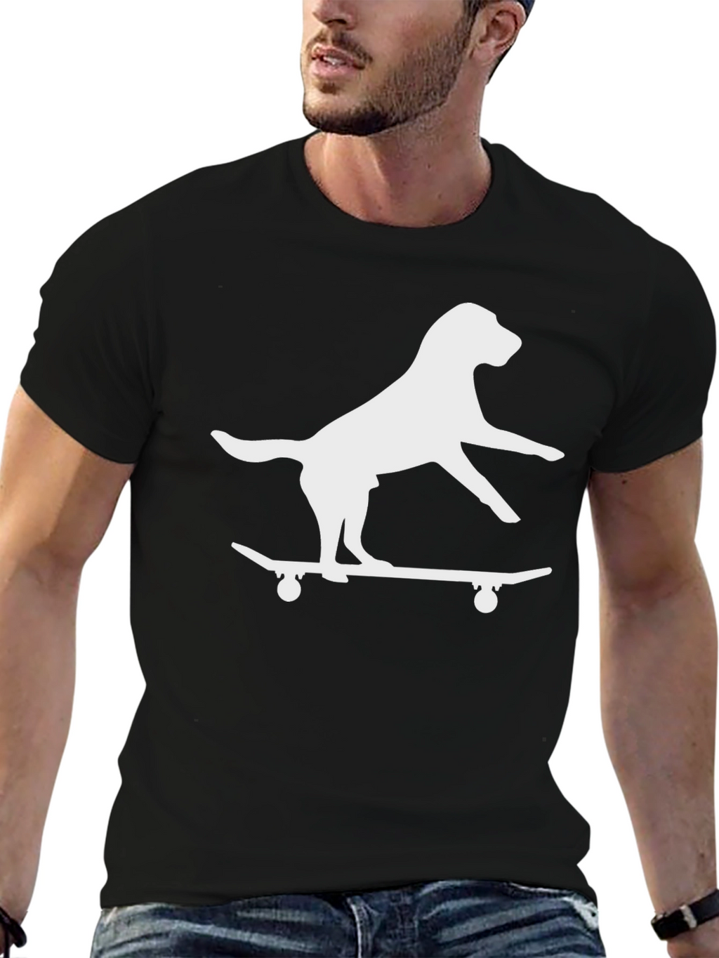 Skateboarding Dog Graphic Tee - Cool & Casual