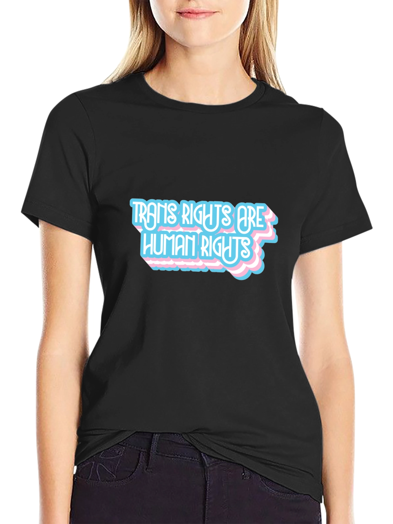 Trans Rights Are Human Rights Black T-Shirt