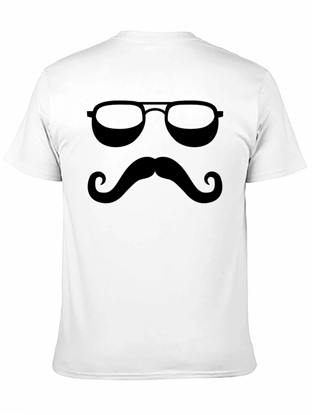 Cool Shades & Mustache Graphic Tee - Classic Black