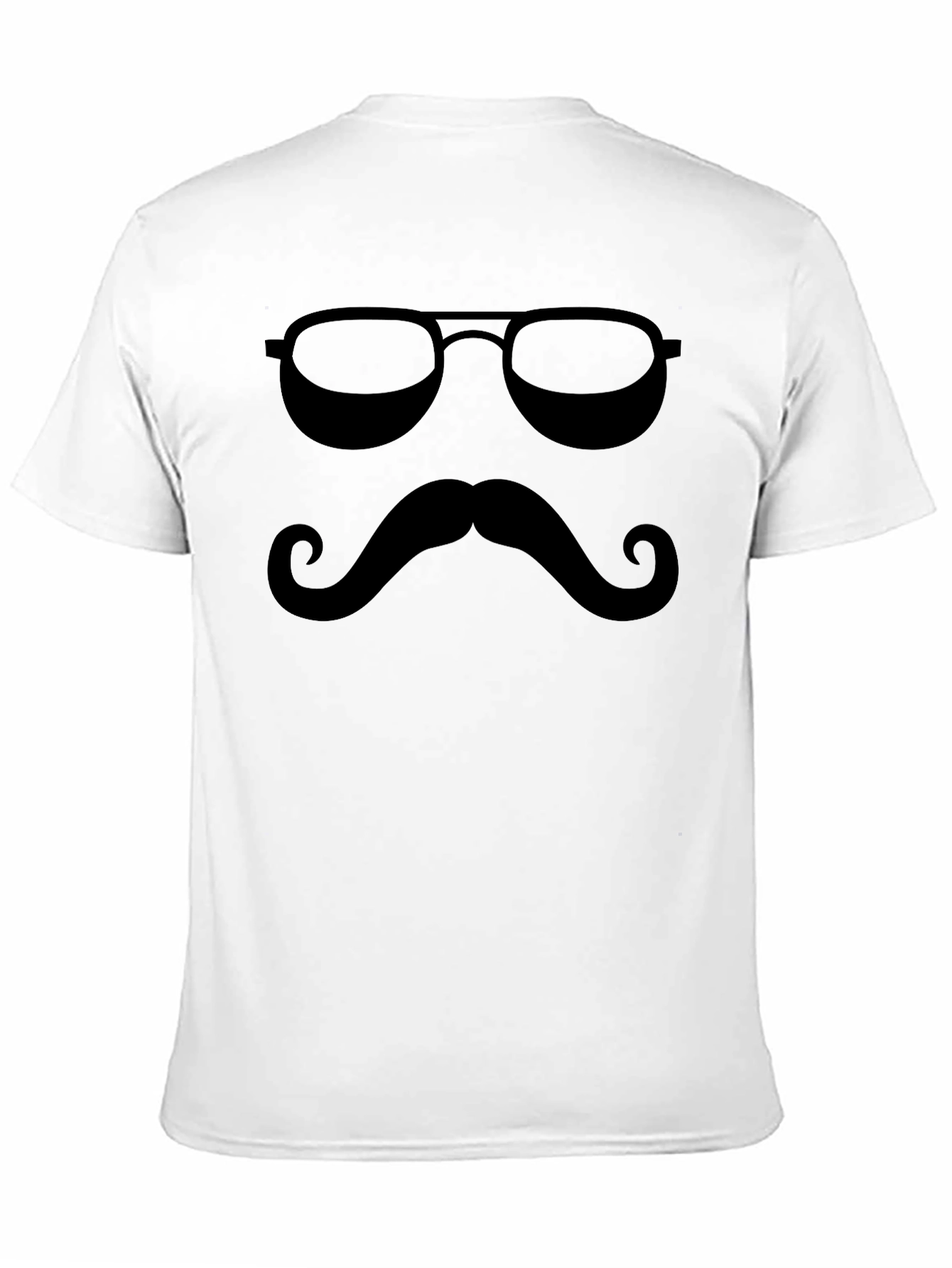 Cool Shades & Mustache Graphic Tee - Classic Black