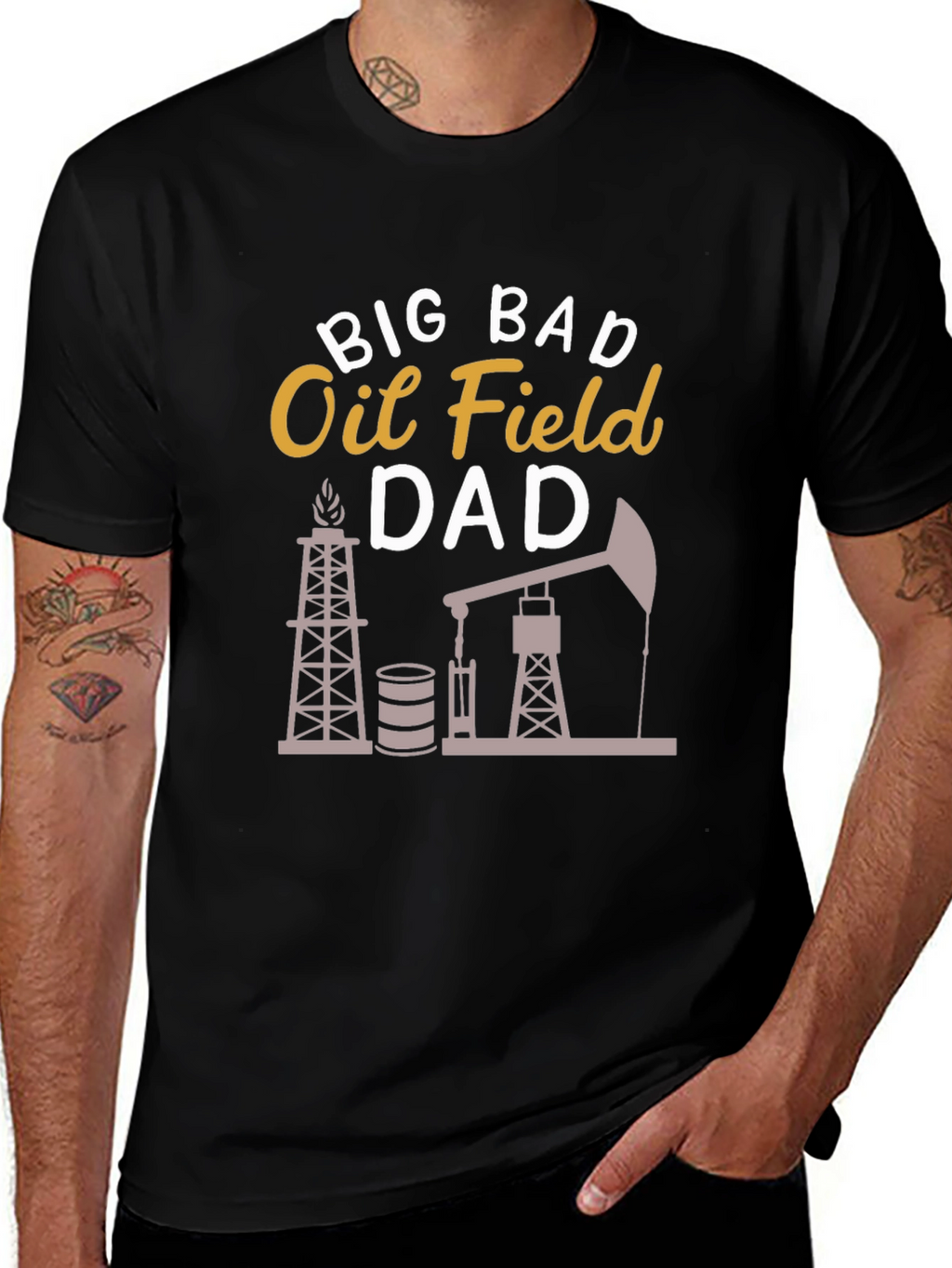 Big Bad Oil Field Dad Graphic T-Shirt