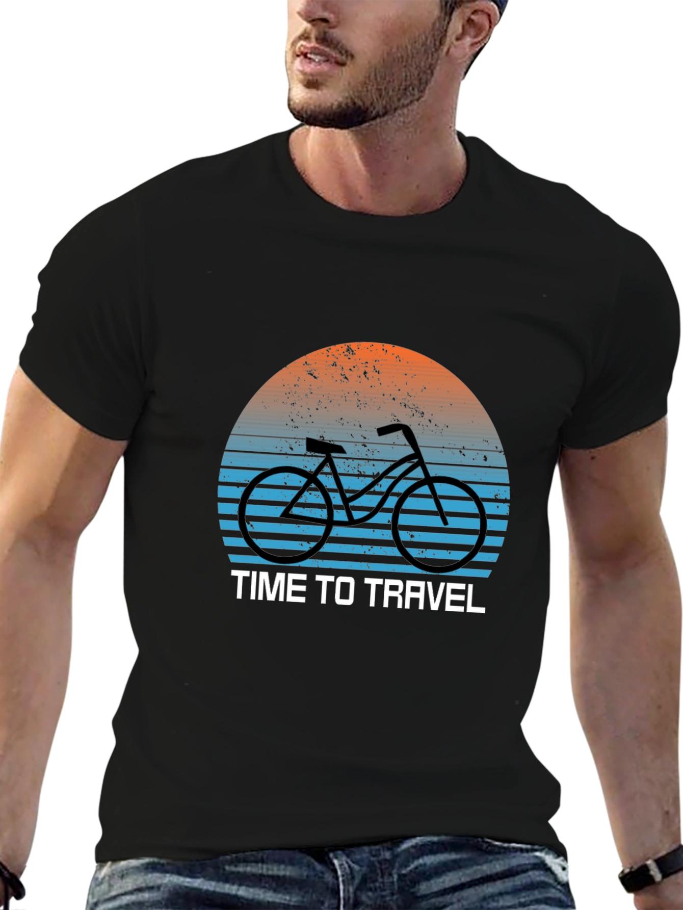 Time to Travel Bike Graphic T-Shirt