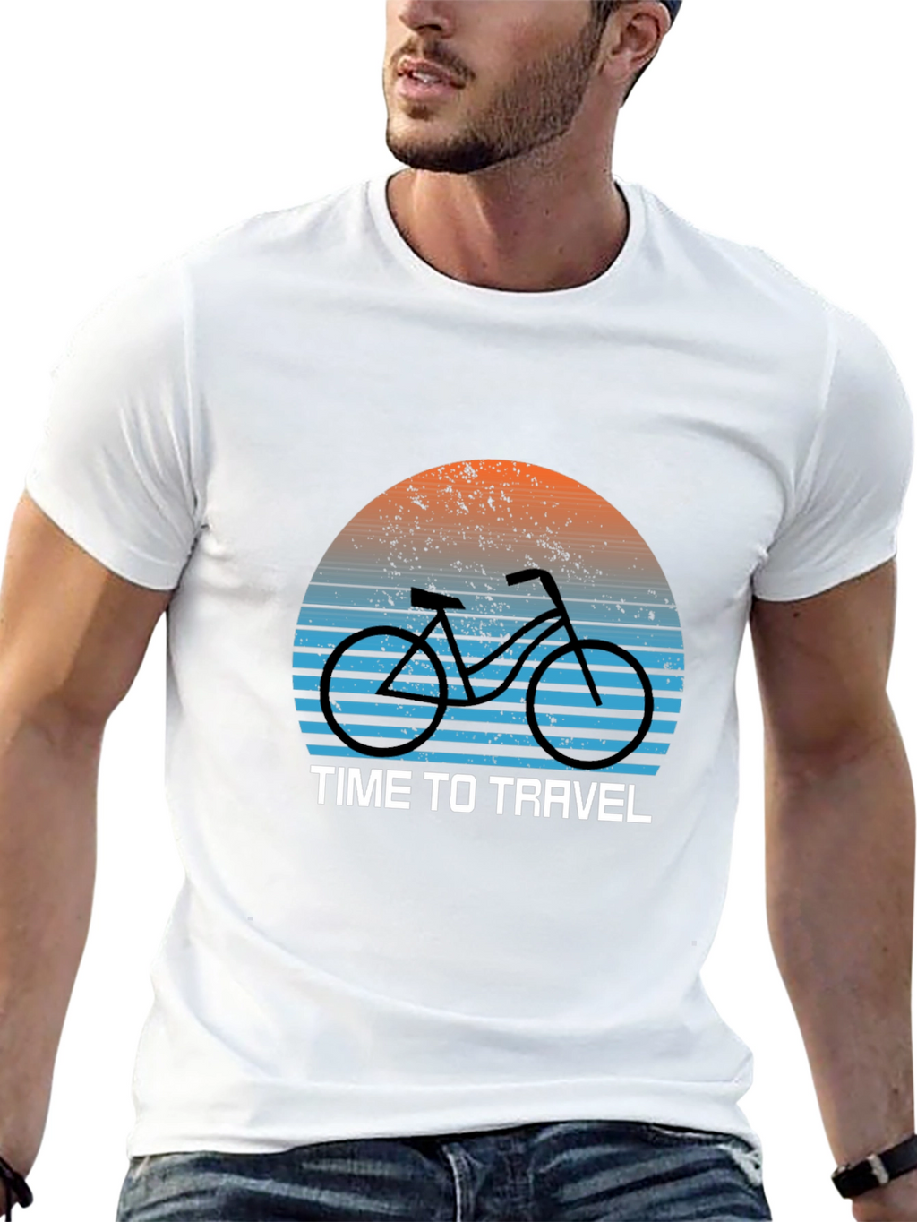 Time to Travel Bike Graphic T-Shirt