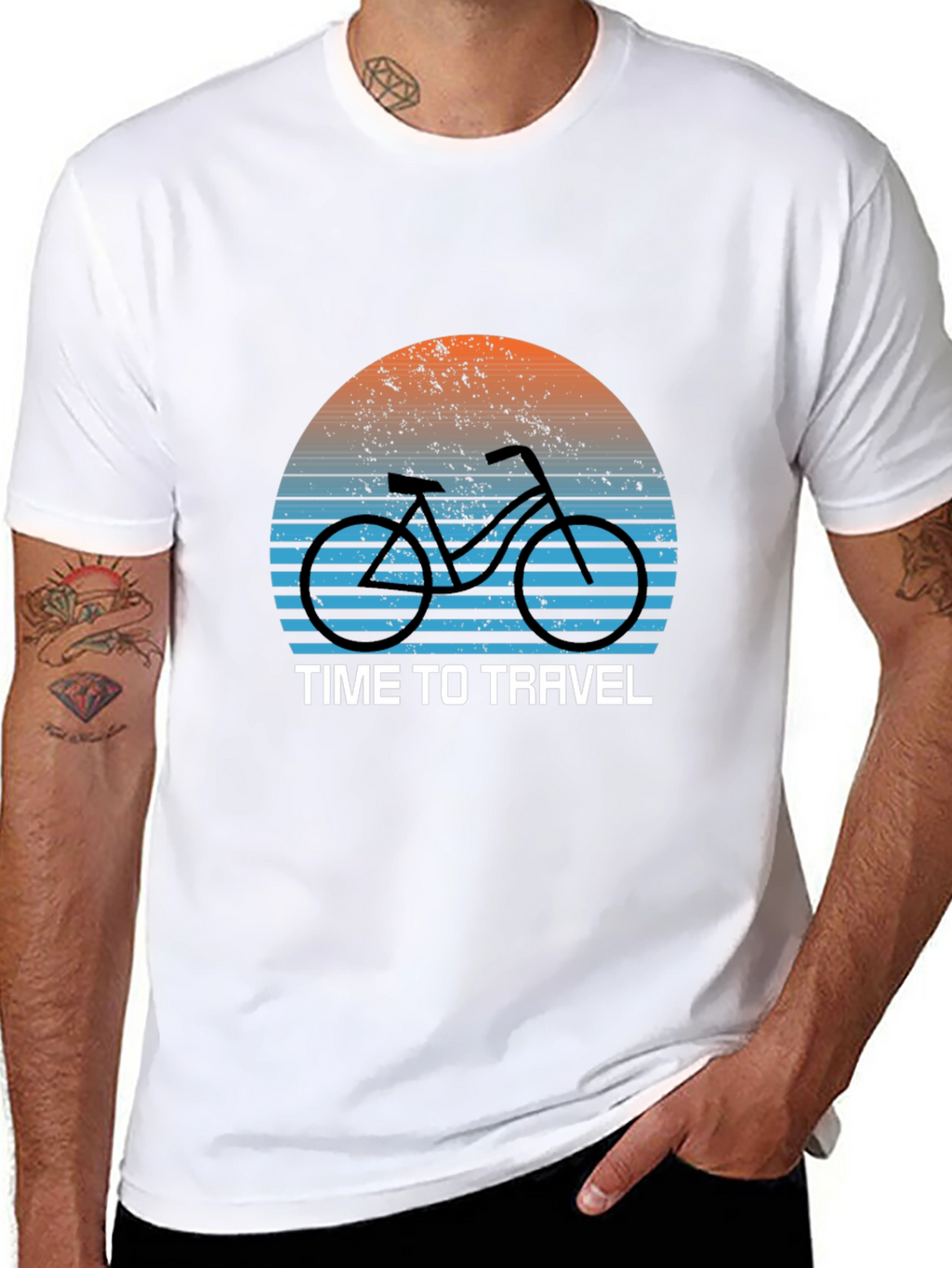 Time to Travel Bike Graphic T-Shirt