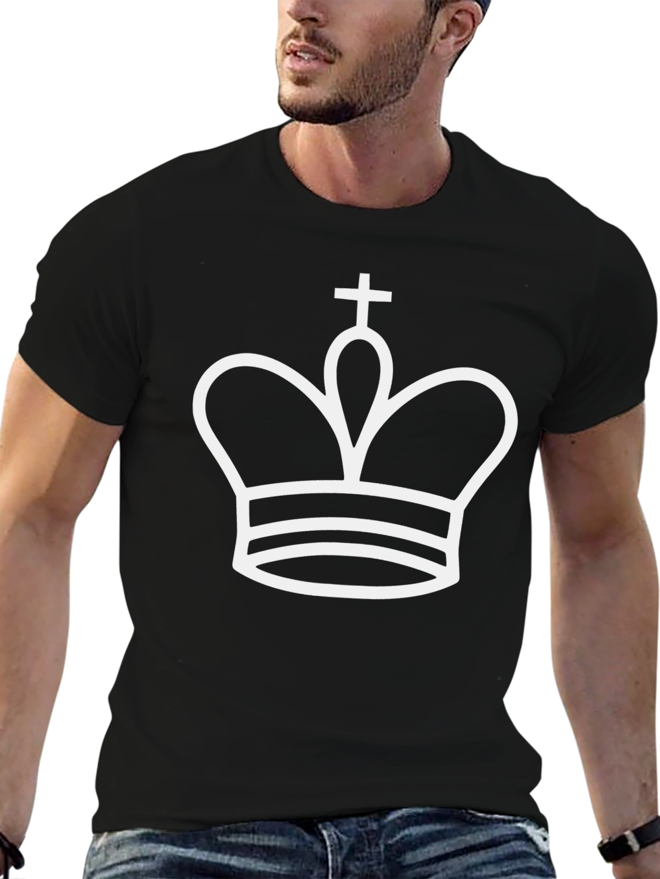 King Chess Piece Graphic T-Shirt - Black