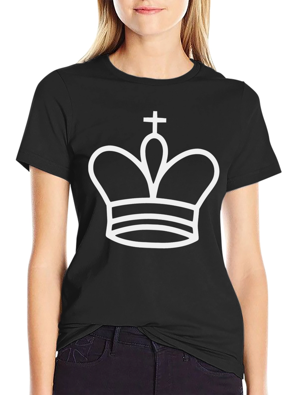 King Chess Piece Graphic T-Shirt - Black