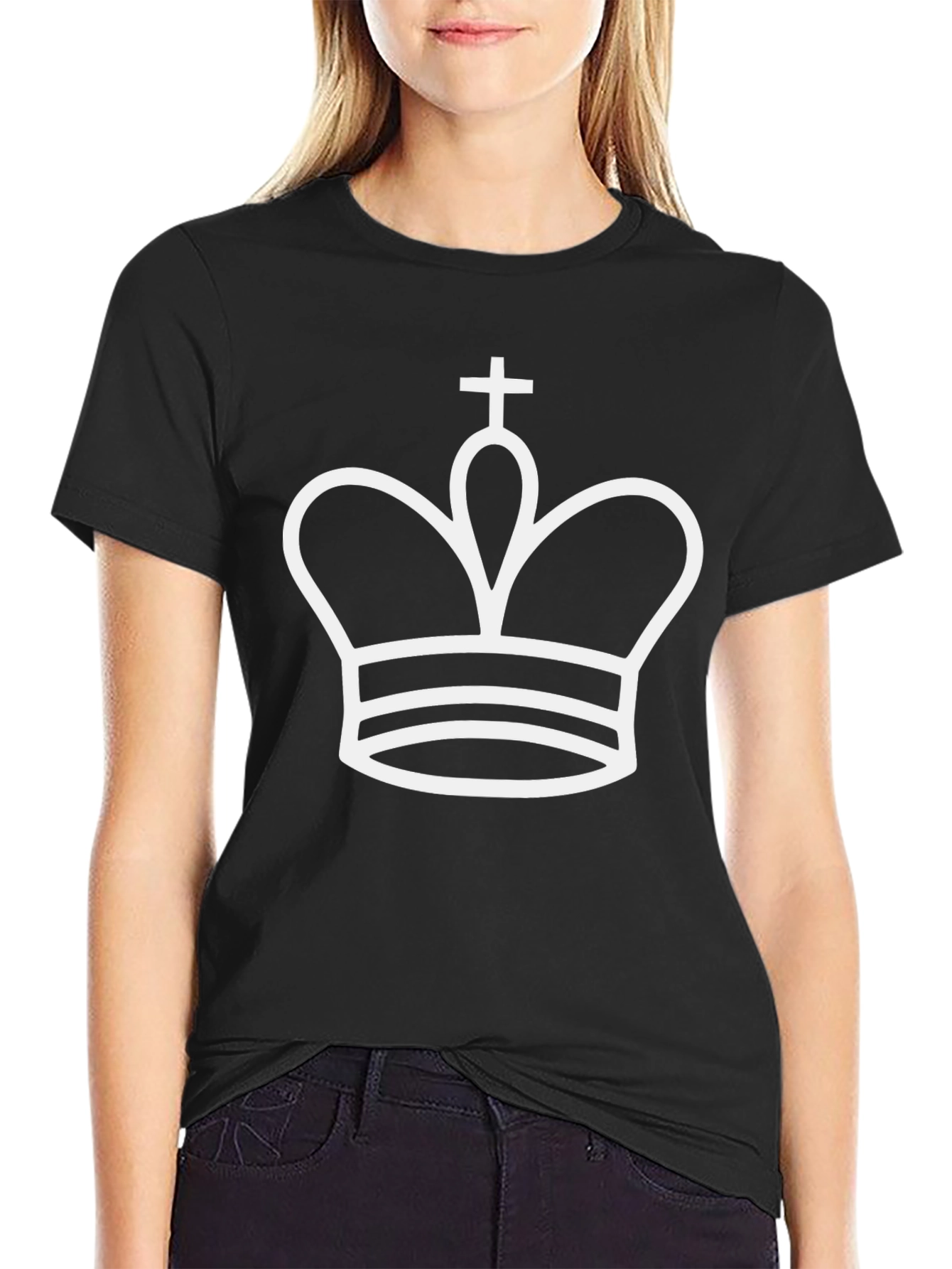 King Chess Piece Graphic T-Shirt - Black