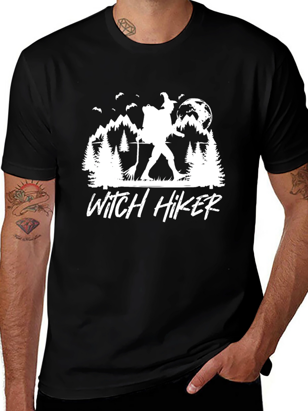 Witch Hiker T-Shirt - Hiking Witch Tee
