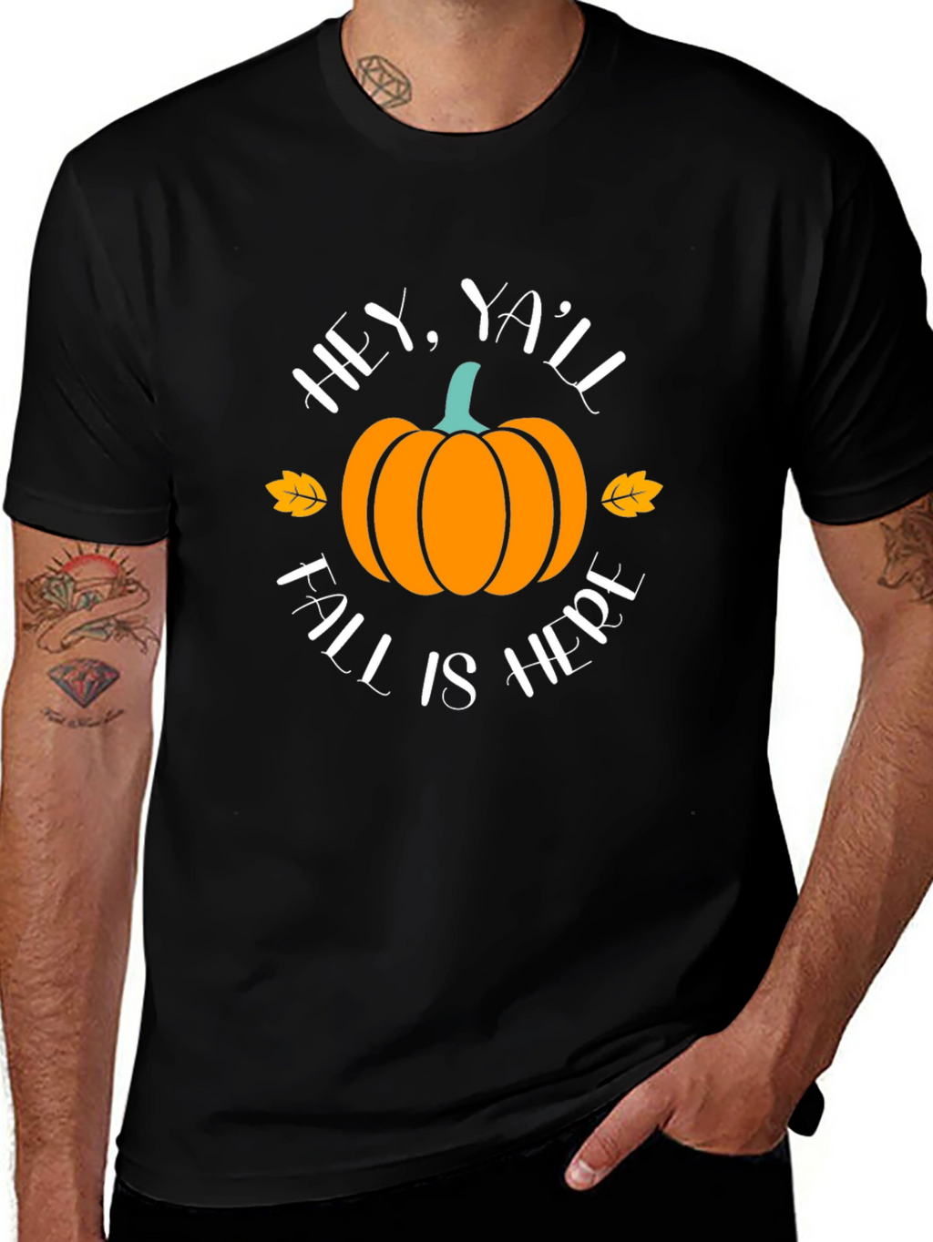 Hey Yall Fall Is Here Pumpkin T-Shirt