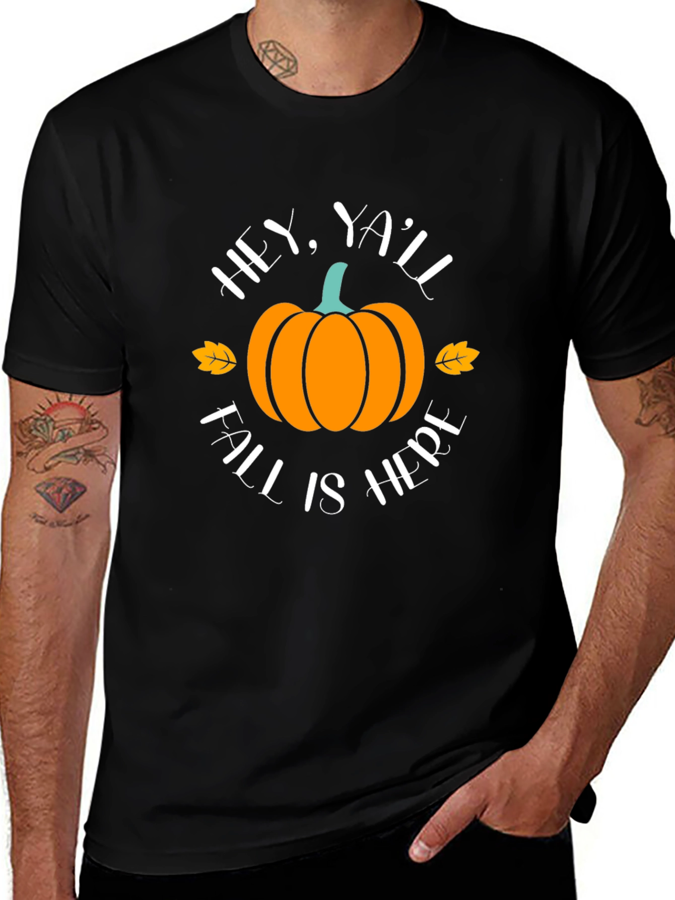 Hey Yall Fall Is Here Pumpkin T-Shirt