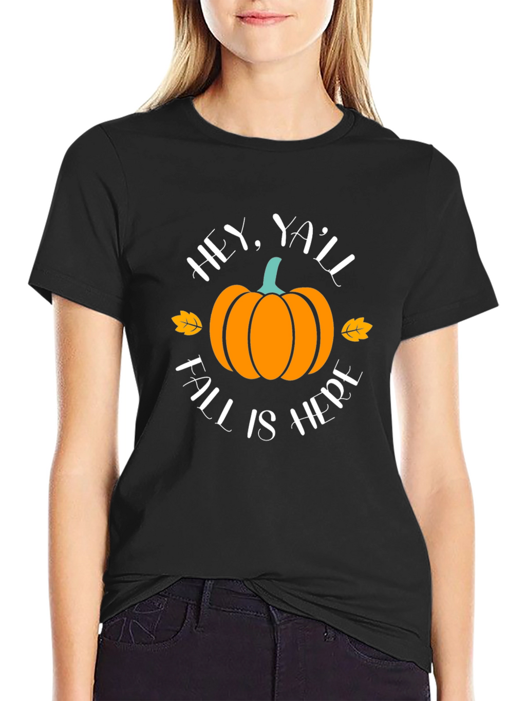 Hey Yall Fall Is Here Pumpkin T-Shirt