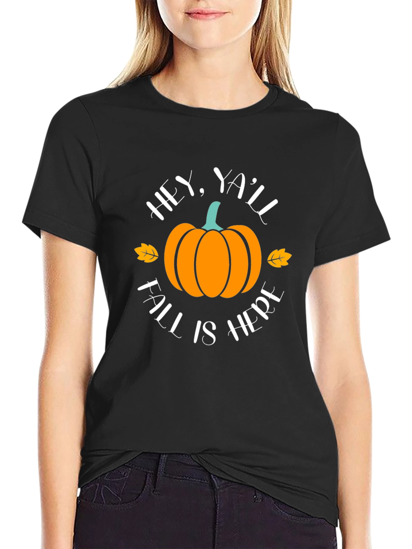 Hey Yall Fall Is Here Pumpkin T-Shirt