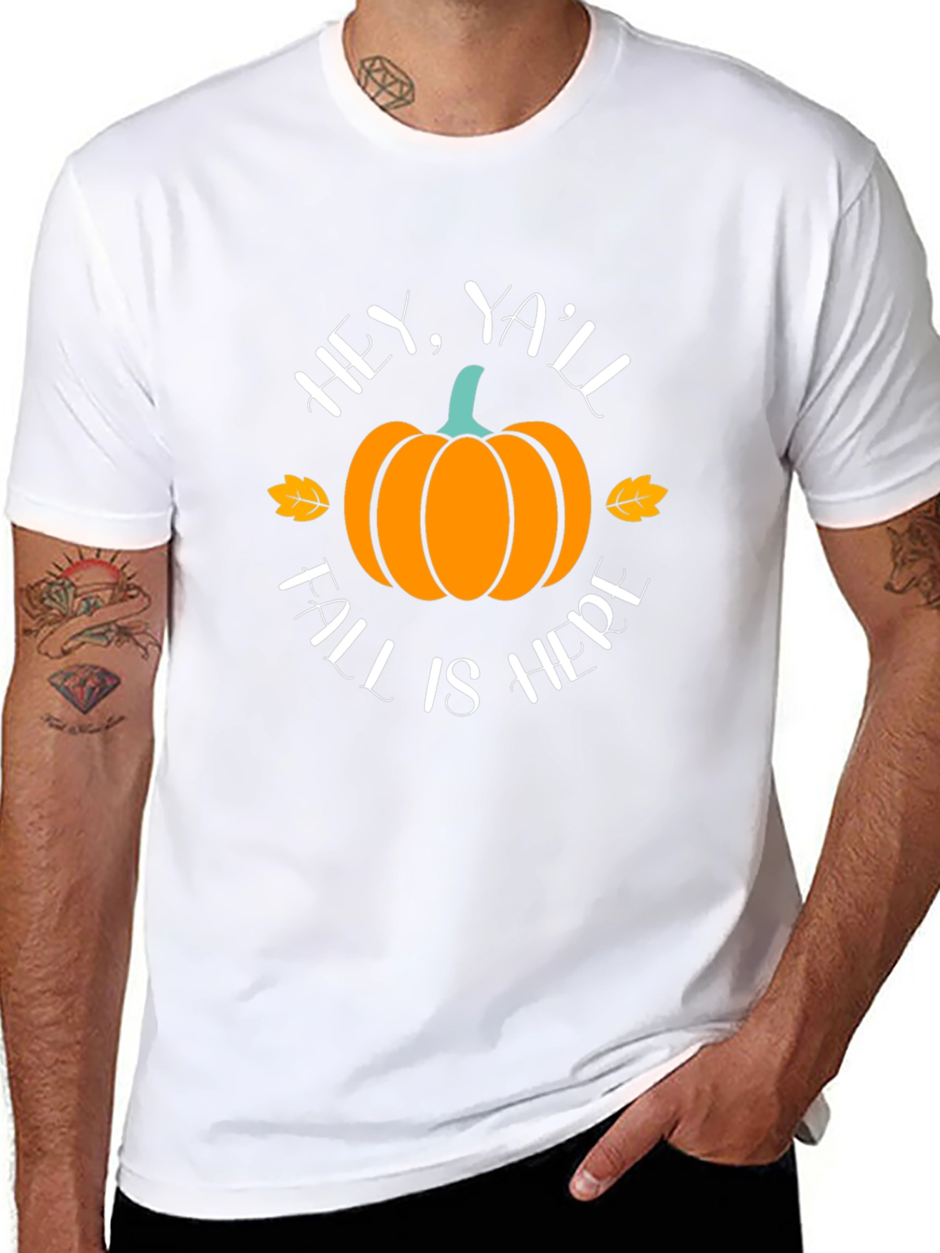 Hey Yall Fall Is Here Pumpkin T-Shirt