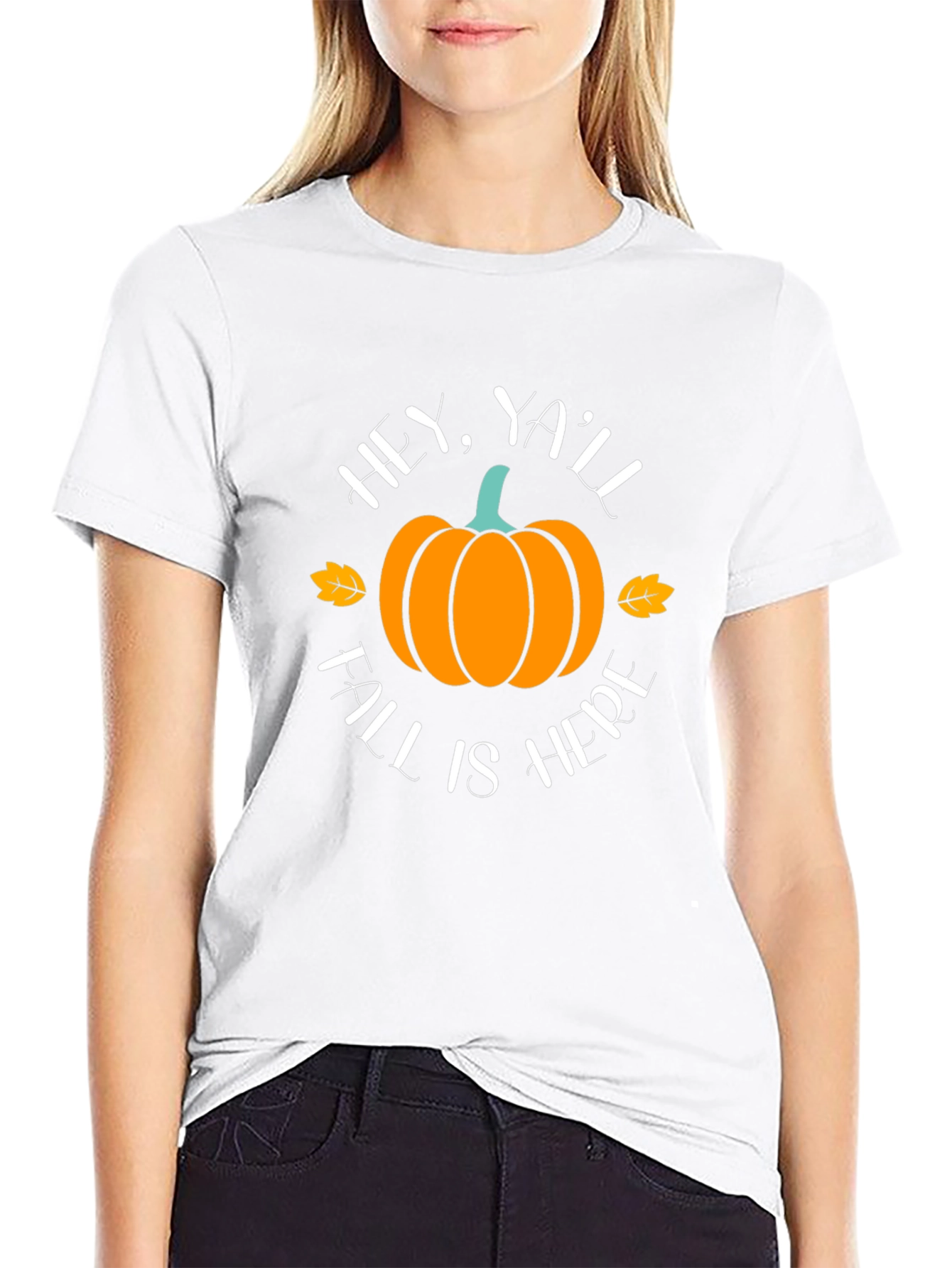 Hey Yall Fall Is Here Pumpkin T-Shirt