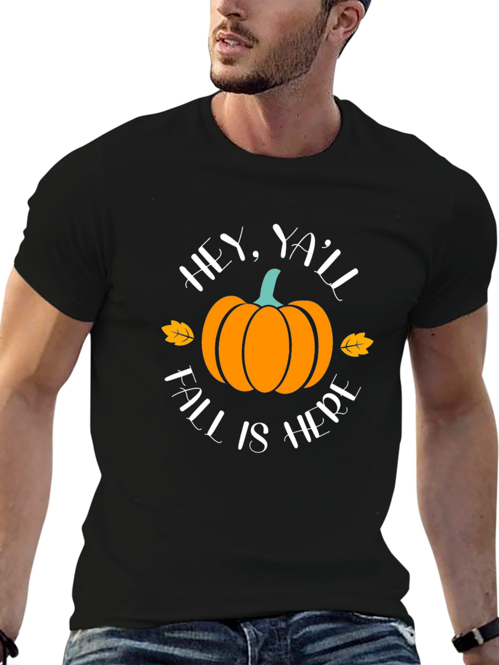 Hey Yall Fall Is Here Pumpkin T-Shirt