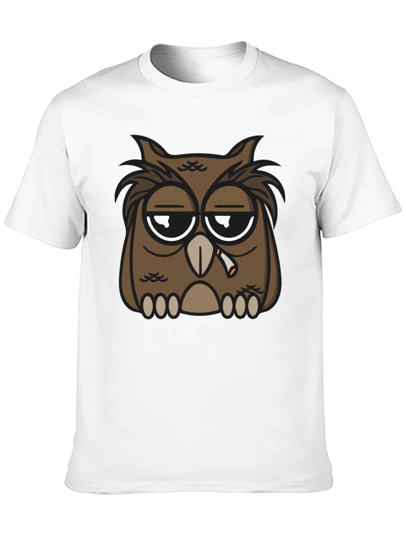 Cool Owl Smoker Graphic Tee - Black T-Shirt