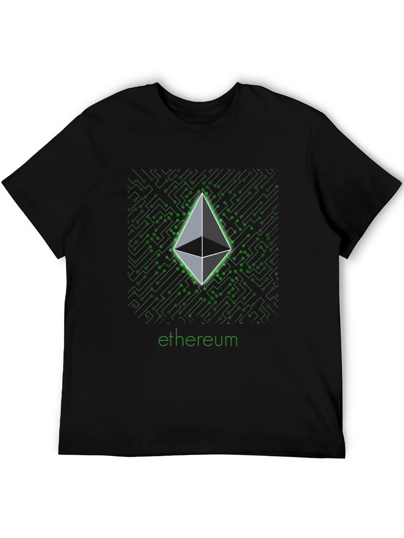Ethereum Crypto Black T-Shirt - Stylish Modern Design