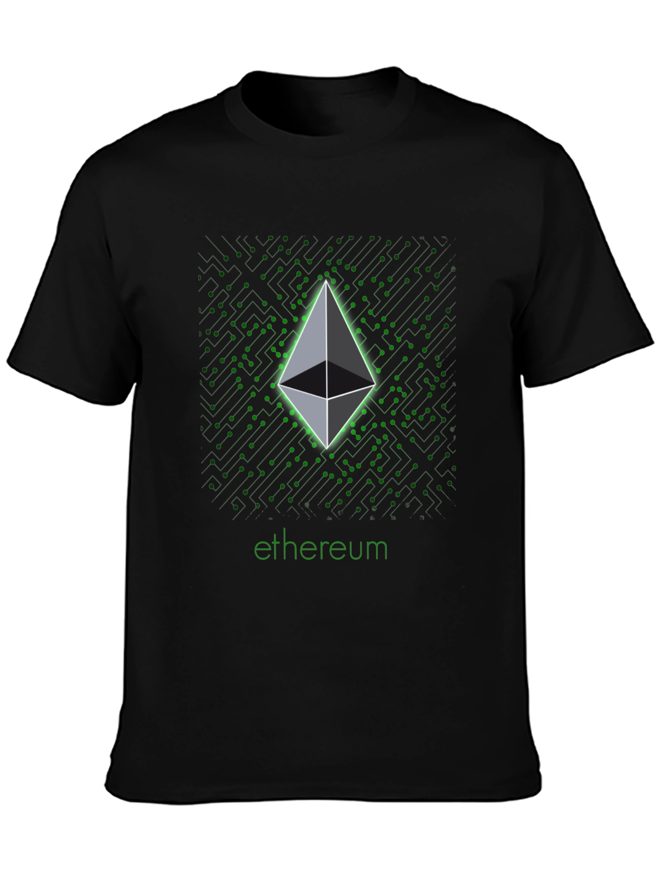 Ethereum Crypto Black T-Shirt - Stylish Modern Design
