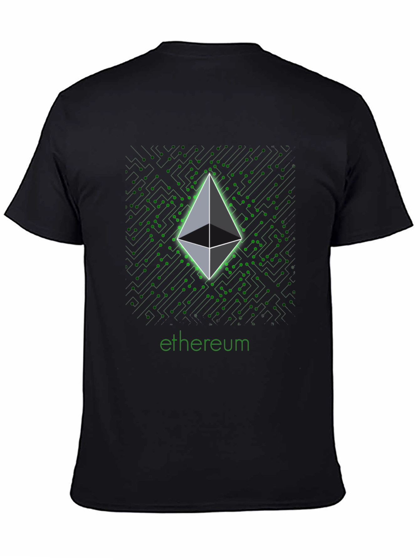 Ethereum Crypto Black T-Shirt - Stylish Modern Design