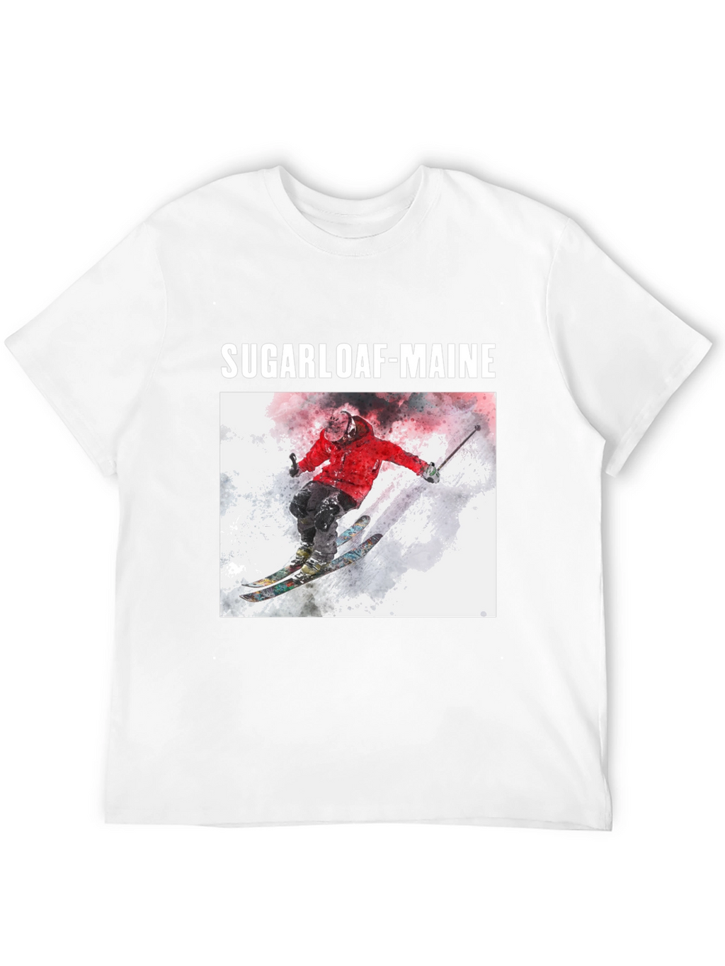 Sugarloaf Maine Skiing T-Shirt - Black