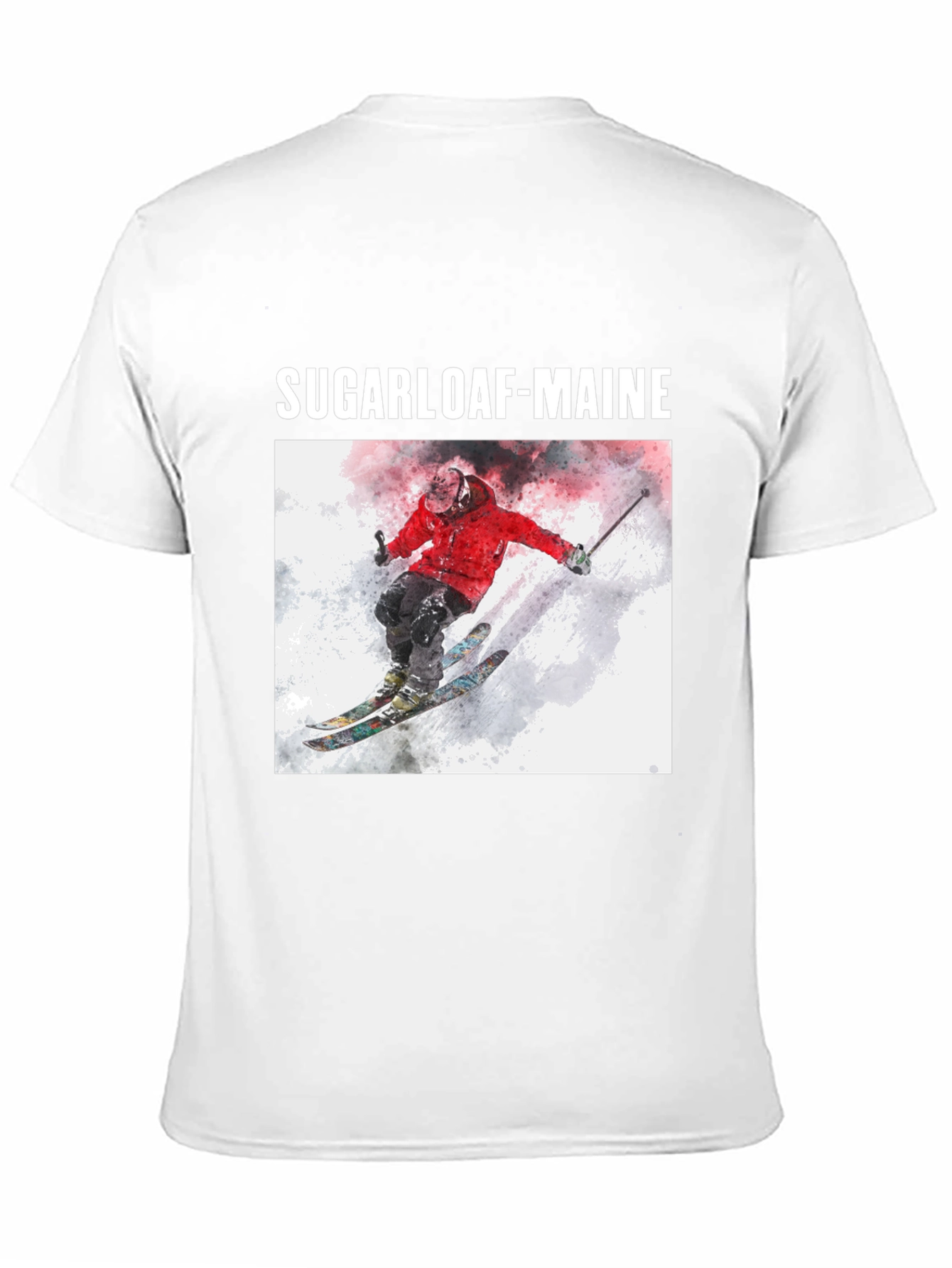 Sugarloaf Maine Skiing T-Shirt - Black