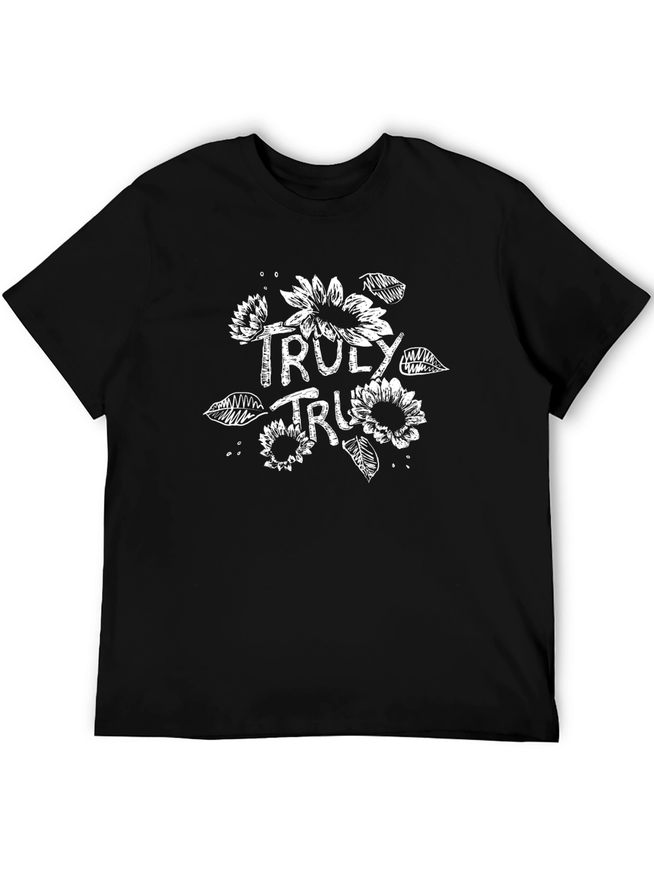 Truly True Floral Graphic T-Shirt - Black