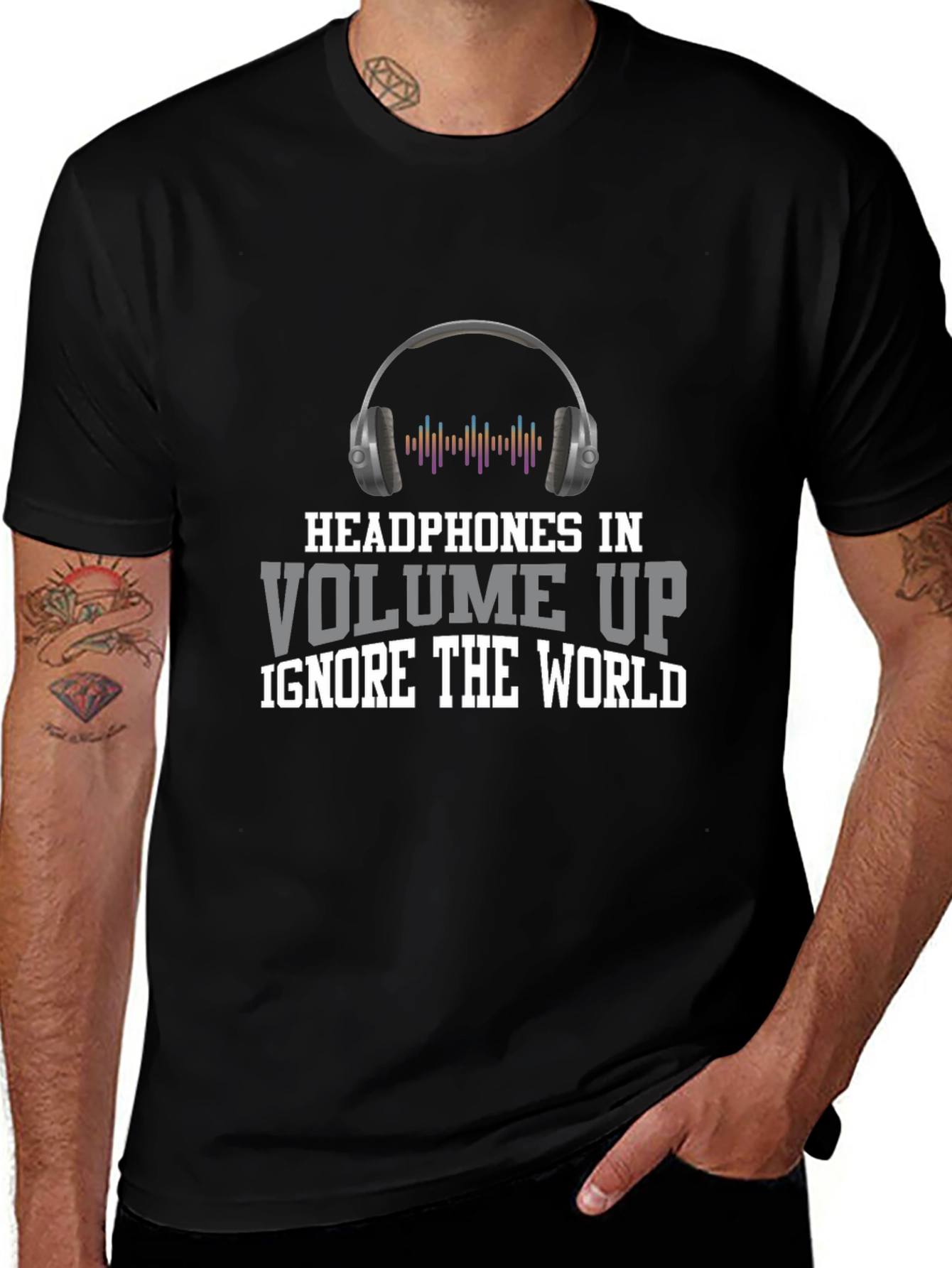 Headphones In Volume Up T-Shirt