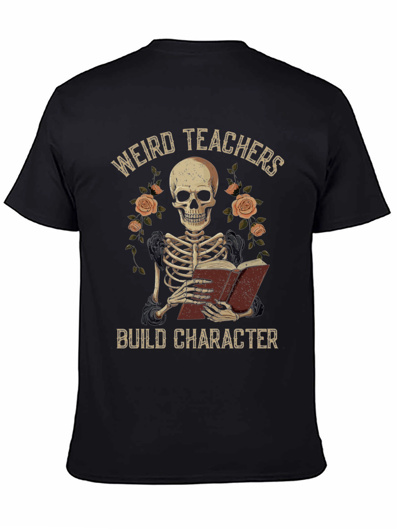 Weird Teachers Build Character Skeleton T-Shirt